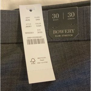 NWT J. Crew Bowery Dress Pant Charcoal size 30x30